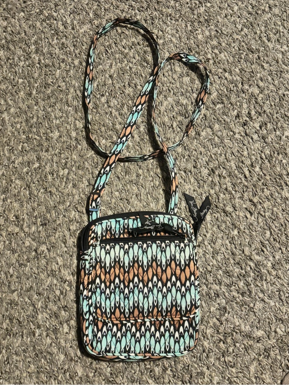 Vera Bradley Light Blue & Tan Crossbody